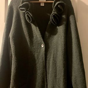 Soft Surroundings Wool Blend Sweater Jacket size XL